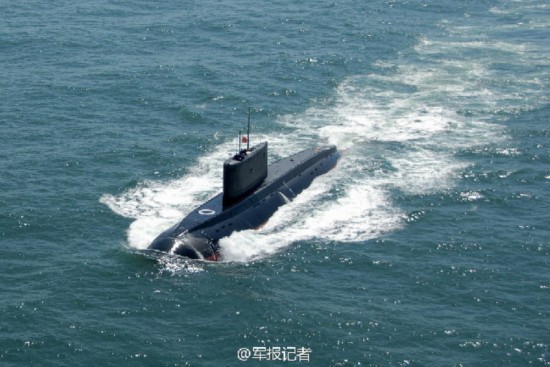 Снимки подводных лодок на китайско-российских военных учениях