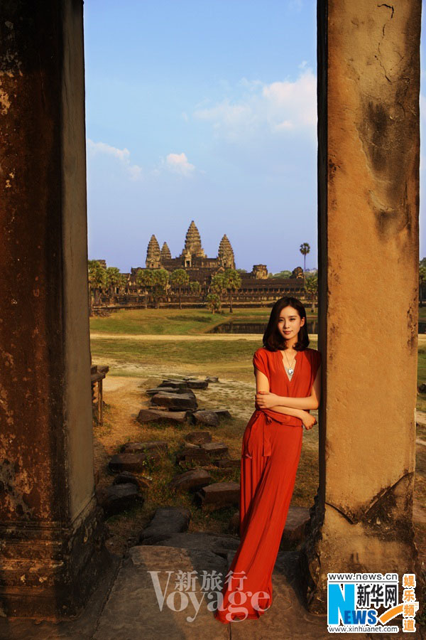 Китайская актриса Лю Шиши в Камбодже