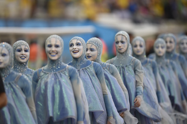 Фотоленты: Яркие моменты на церемонии открытии Чемпионата мира по футболу 2014 в Бразилии