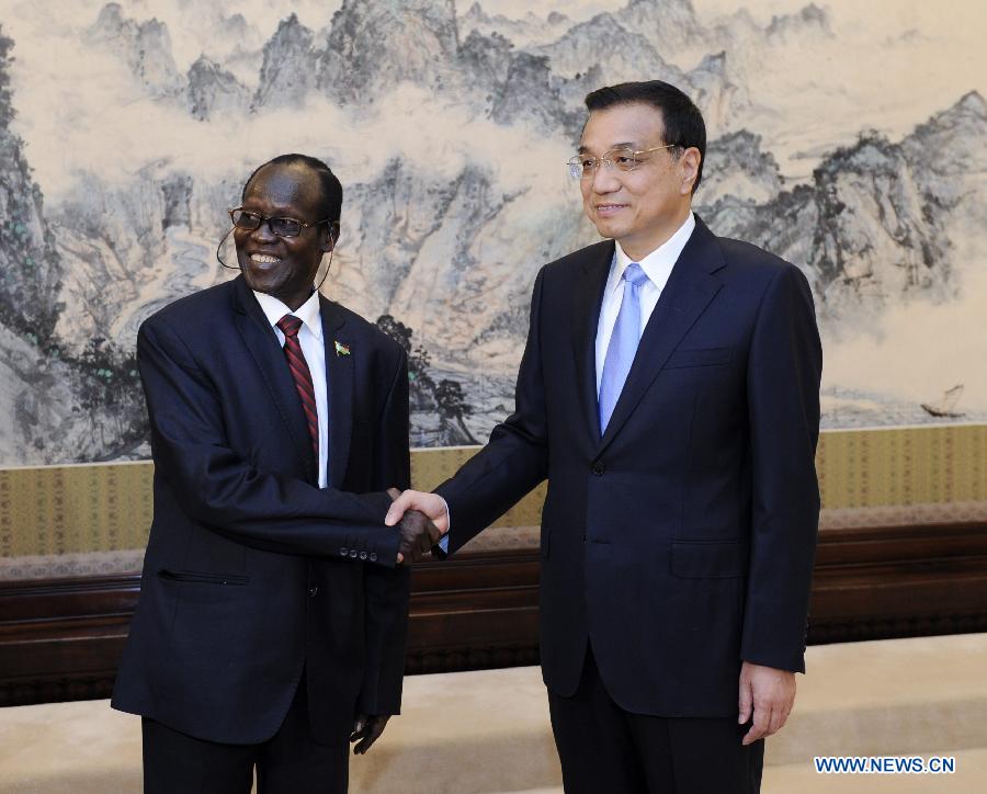 Китай надеется на скорейшее достижение национального примирения, безопасности и стабильности в Южном Судане -- Ли Кэцян