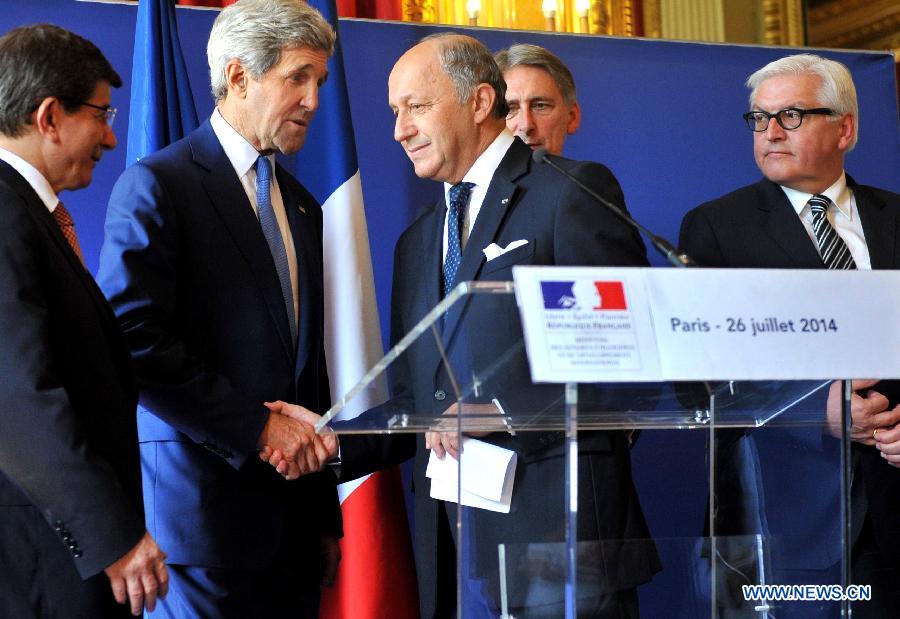 Парижская встреча глав МИД Франции, США, Великобритании, Германии, Италии, Турции и Катара призвали Палестину и Израиль продлить перемирие в секторе Газа
