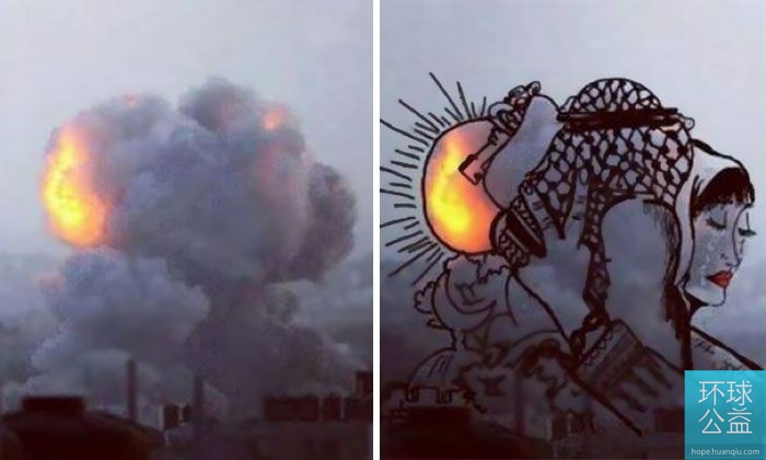 Палестинские художники выражают недовольство военными действиями через свои произведения