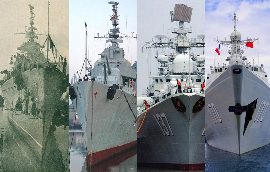 Фото истории развития эсминцев ВМС НОАК