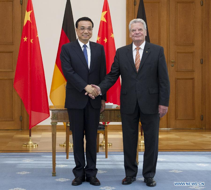 Встреча Ли Кэцяна и президента Германии Й. Гаука