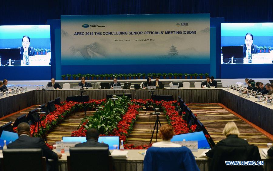Заключительное совещание высокопоставленных чиновников АТЭС-2014 открылось в Пекине