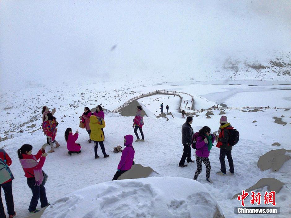 Гора Дагу нарядилась в снега