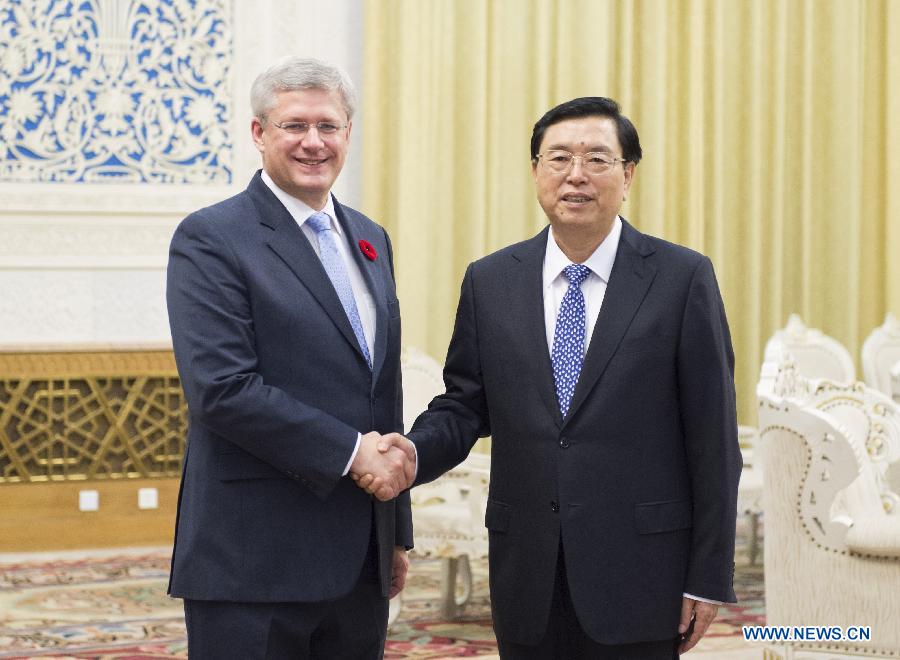 Чжан Дэцзян встретился с премьер-министром Канады Стивеном Харпером