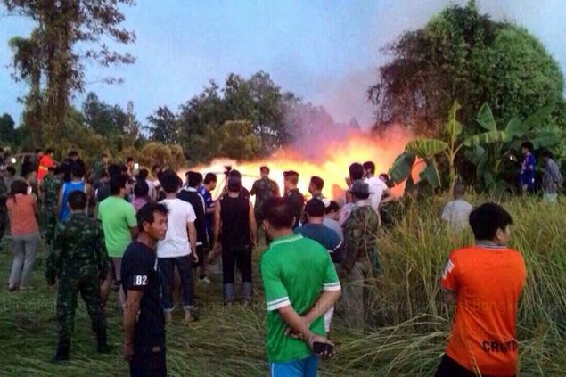 Жертвами крушения военного вертолета в Таиланде стали 9 человек