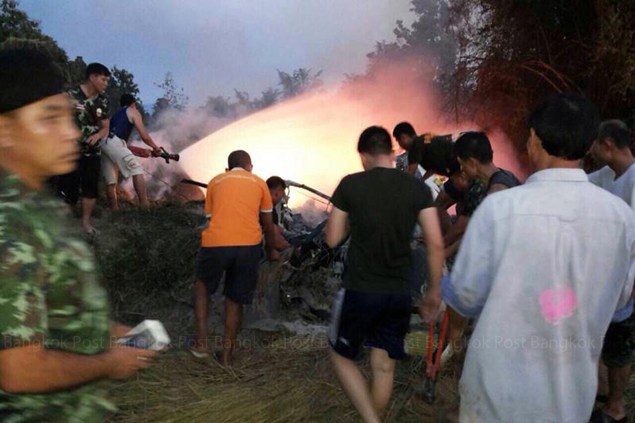 Жертвами крушения военного вертолета в Таиланде стали 9 человек