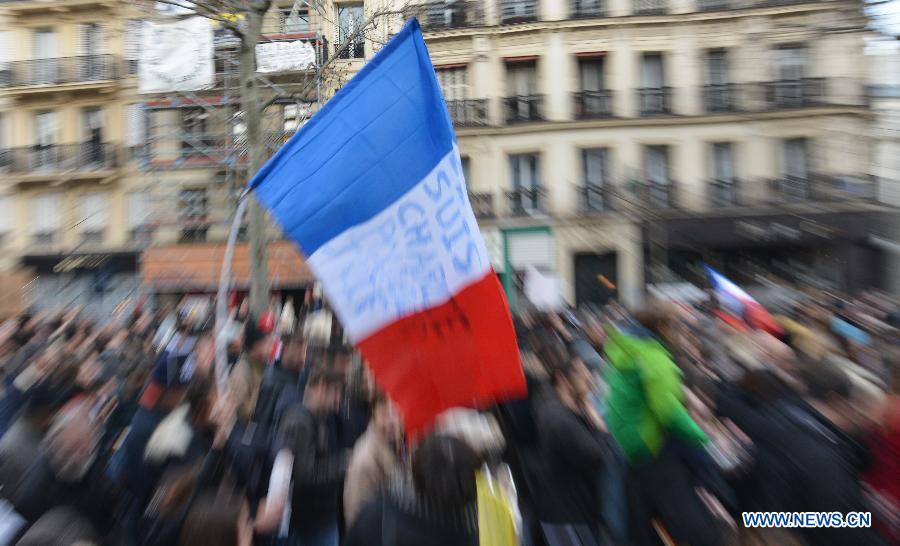 В Париже состоялся антитеррористический марш