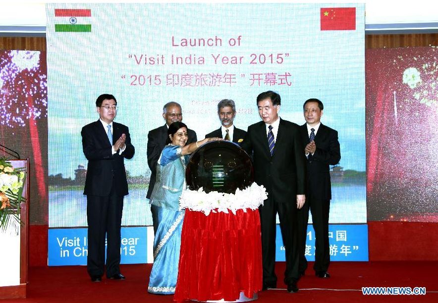 Ван Ян принял участие в церемонии открытия Года индийского туризма в Китае