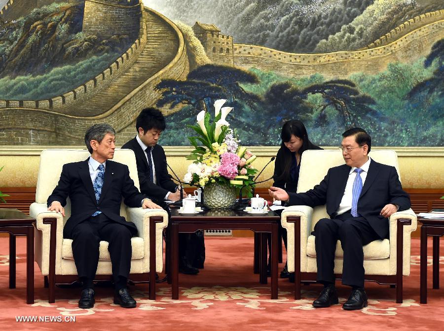 Чжан Дэцзян встретился с делегацией Лиги парламентариев за японо-китайскую дружбу