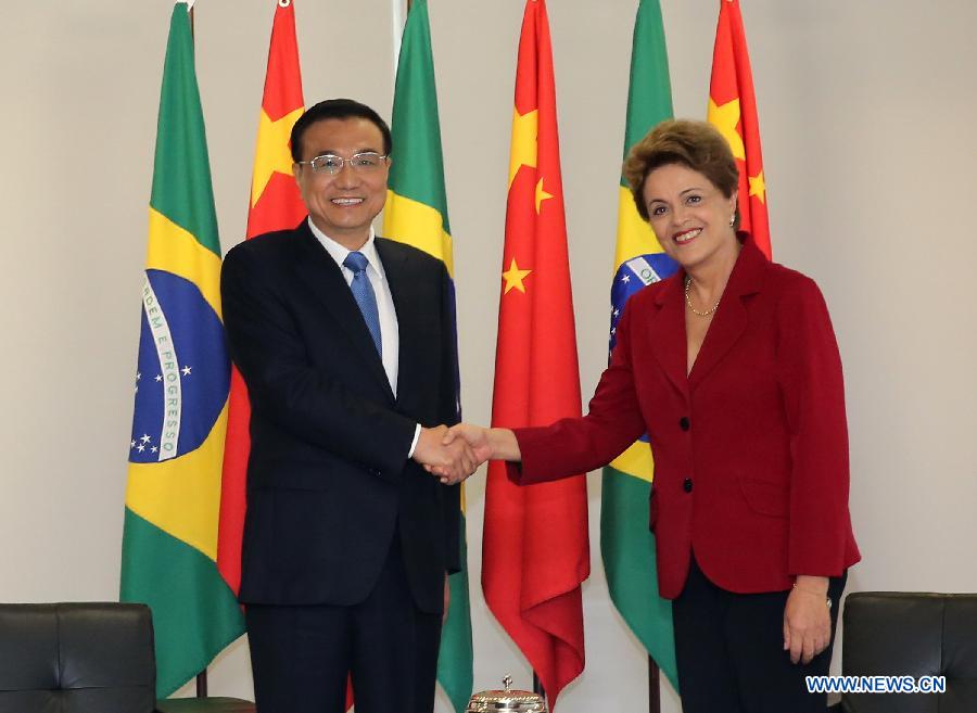 Ли Кэцян провел переговоры с президентом Бразилии Д.Роуссефф