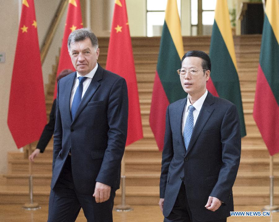 Чжан Гаоли провел переговоры с премьер-министром Литвы Альгирдасом Буткявичюсом