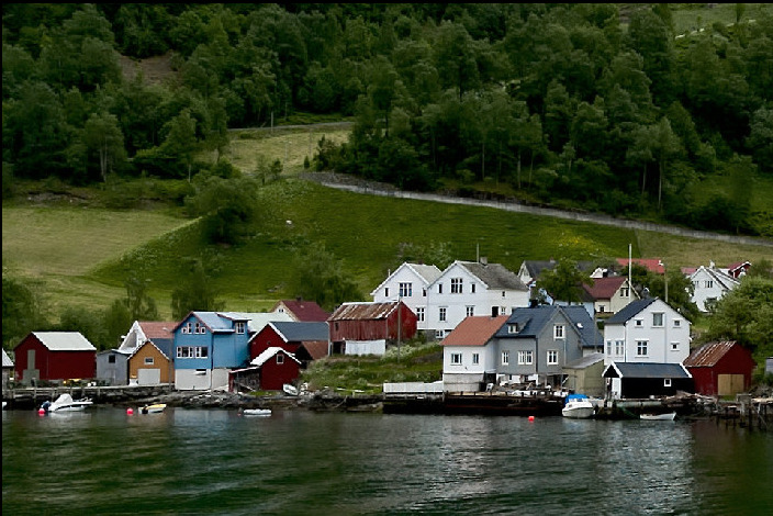 Красивый пейзаж фиордов в Норвегии