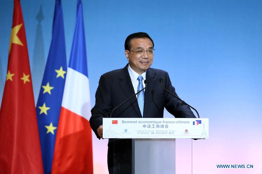 Ли Кэцян выступил с речью на Китайско-французском бизнес--саммите в Тулузе
