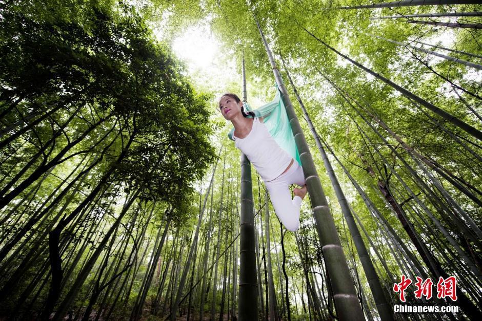 Воздушная йога в лесу - здоровый сон на природе