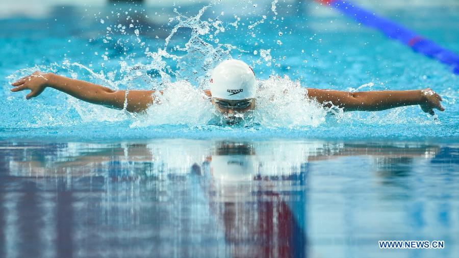 В Казани китайская пловчиха выиграла бронзовую медаль в плавании на дистанции 100 м баттерфляем
