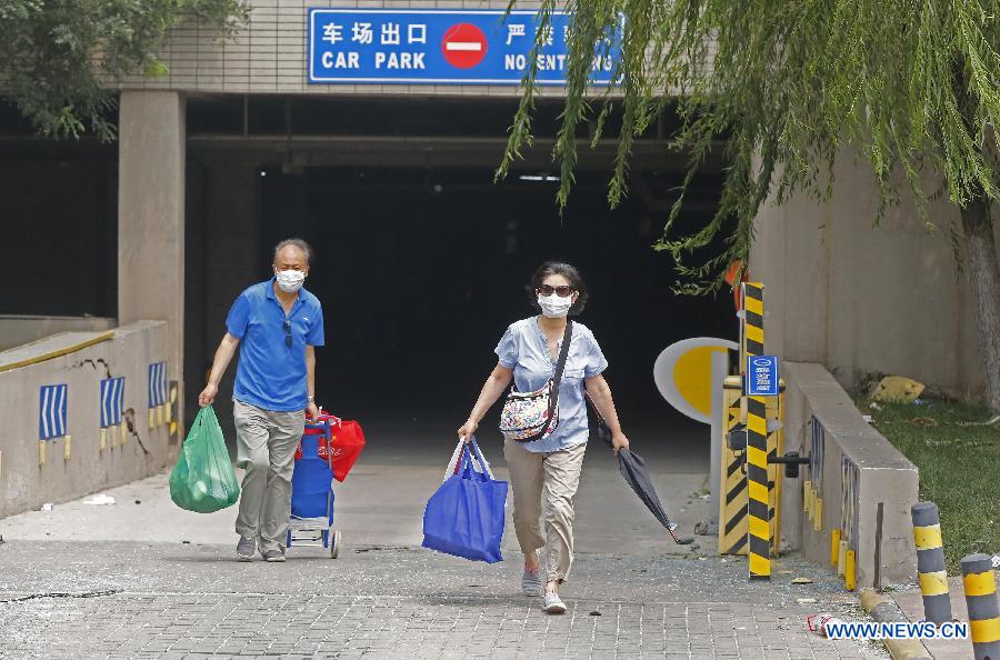 Были эвакуированы жители домов, находявшихся в близости к месту взрыва в городе Тяньцзинь