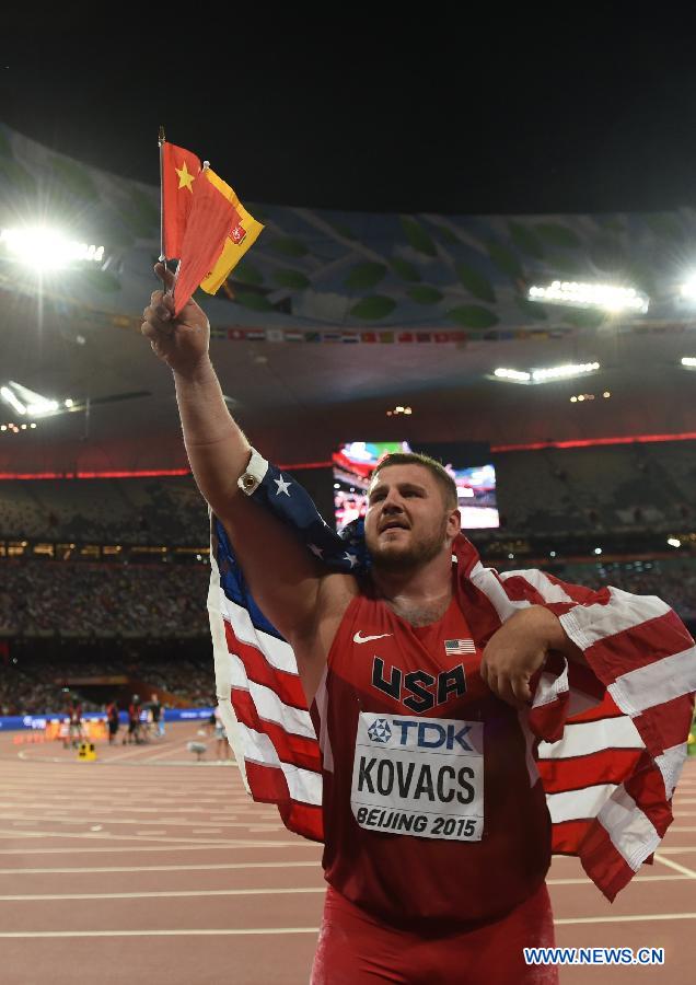 Американец Джо Ковач занял первое место в толкании ядра на ЧМ по легкой атлетике