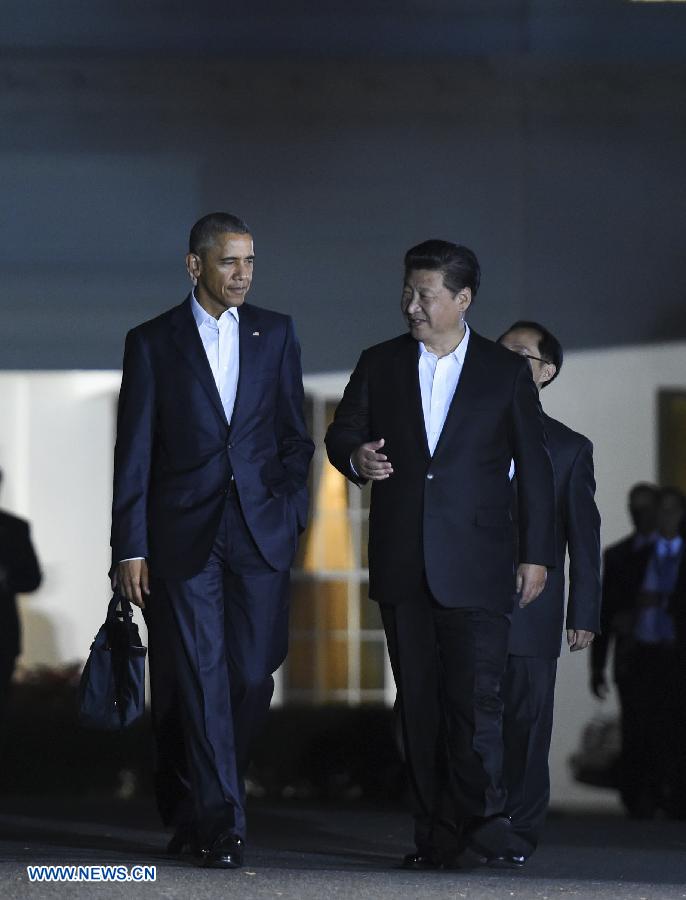 Вашингтон, 24 сентября /Синьхуа/ -- Председатель КНР Си Цзиньпин в четверг в Вашингтоне встретился с президентом США Бараком Обамой. 