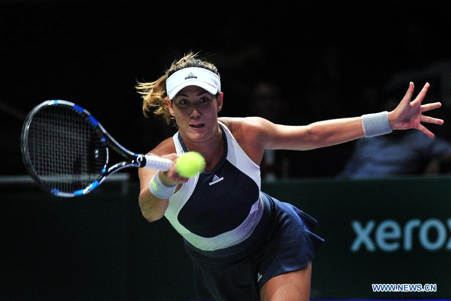 Гарбин Мугуруса выиграла у Люси Шафаржовой в матче Финального турнира WTA по теннису-2015