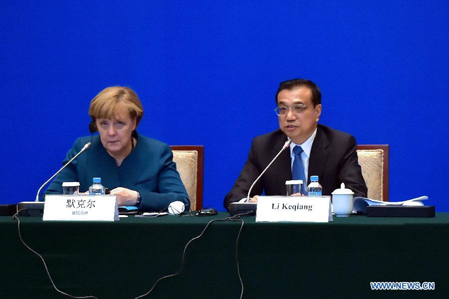 Ли Кэцян и А.Меркель приняли участие в заседании Китайско- германской комиссии советников по экономическим вопросам
