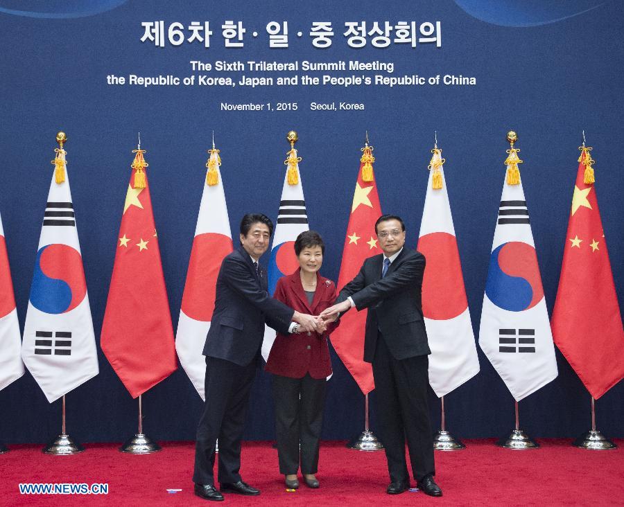 Ли Кэцян принял участие в 6-й встрече лидеров Китая, Японии и РК