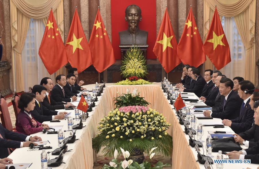 Си Цзиньпин встретился с президентом Вьетнама Чыонг Тан Шангом
