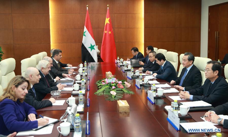 24 декабря в Пекине министр иностранных дел КНР Ван И провел переговоры с вице- премьером, министром иностранных дел Сирии Валидом аль-Муаллемом.