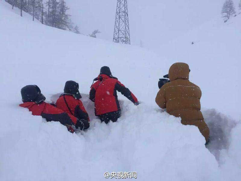 14 дней снегопада в Синьцзянском городе Алтай: сани с лошадьми превратились в "подснежные лодки"
