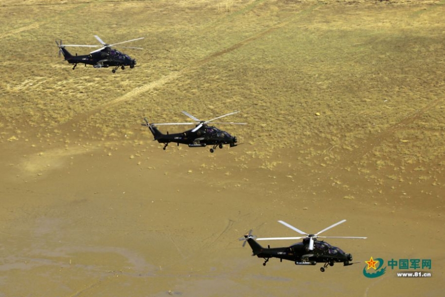 Фотографии с весенних учений боевых вертолетов НОАК