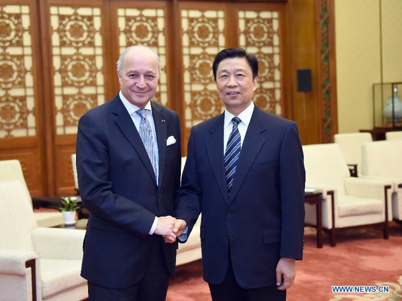 Ли Юаньчао встретился с председателем Конституционного совета Франции Л. Фабиусом