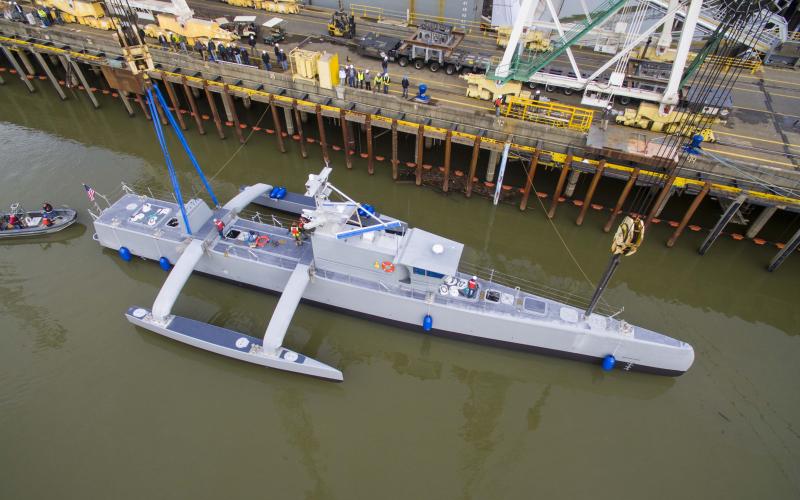 Военный флот США спустил на воду самоуправляемый противолодочный корабль для сдерживания Китая и РФ