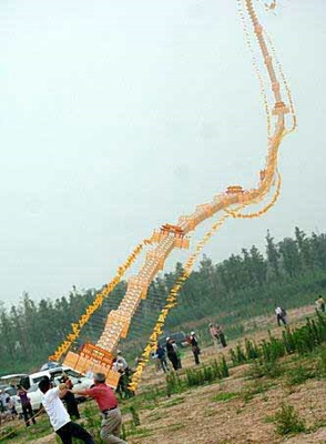 Мастер искусств Чжан Тяньвэй и его двигающиеся воздушные змеи