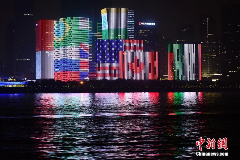 Световое шоу в Ханчжоу в честь саммита G20