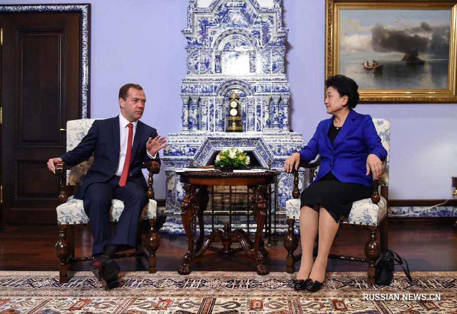 Премьер-министр РФ Д.Медведев встретился с Лю Яньдун