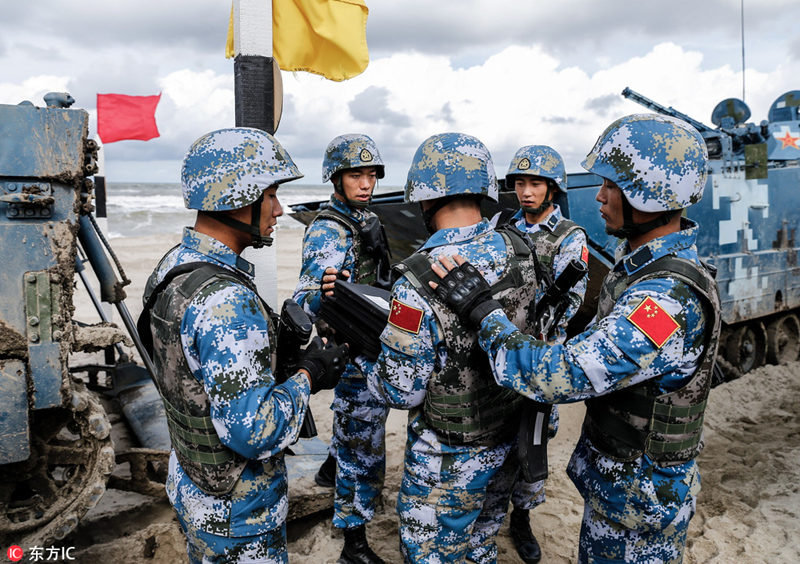 Китайские солдаты приняли участие в российских военных соревнованиях «Морской удар»