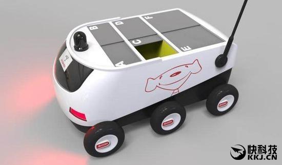 Китайская компания "Jingdong Mall" представила беспилотную машину для доставки товаров