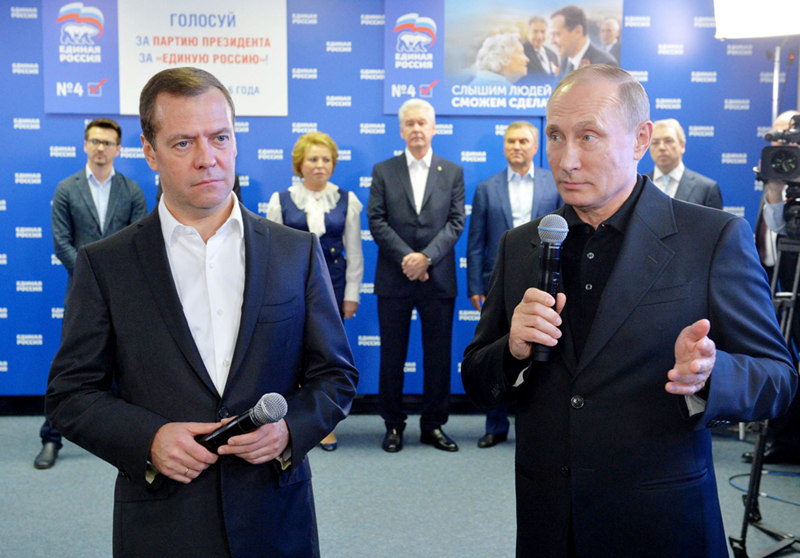 В.Путин: Победа "Единой России" на выборах -- это результат реакции россиян на внешнее давление