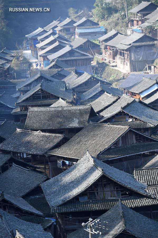 Древние дунские поселения в горах провинции Гуйчжоу