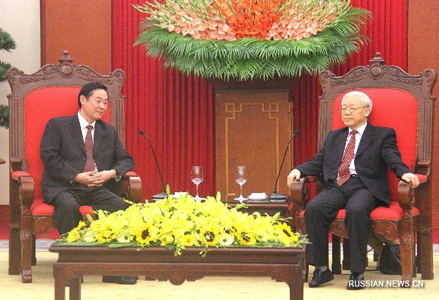 Генсекретарь ЦК Коммунистической партии Вьетнама Нгуен Фу Чонг встретился с Лю Цибао