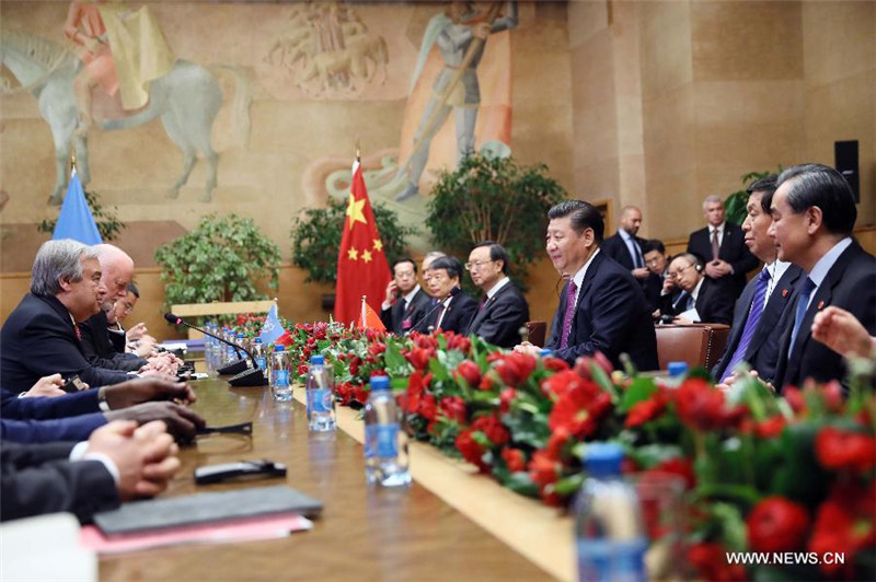 Си Цзиньпин встретился с председателем 71-й сессии ГА ООН П.Томсоном и генсеком ООН А.Гутерришем
