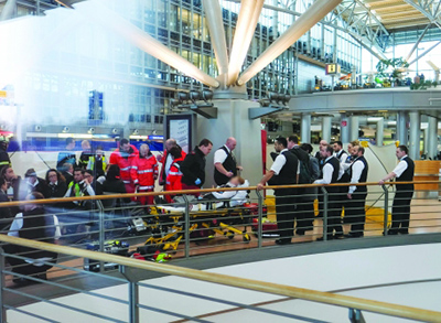 Более полусотни человек пострадали из-за утечки токсичного вещества в аэропорту Гамбурга