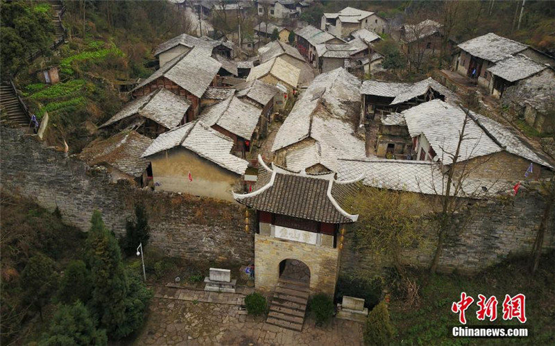 Аэрофотосъёмка китайского исторического села Юньшаньтунь