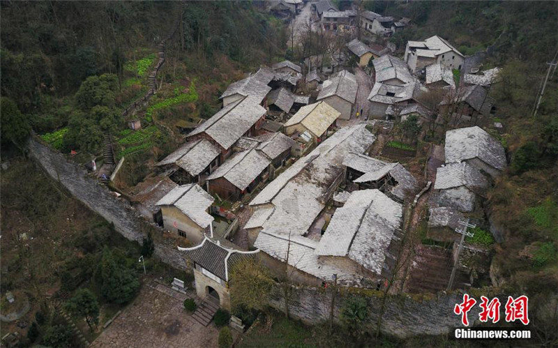 Аэрофотосъёмка китайского исторического села Юньшаньтунь