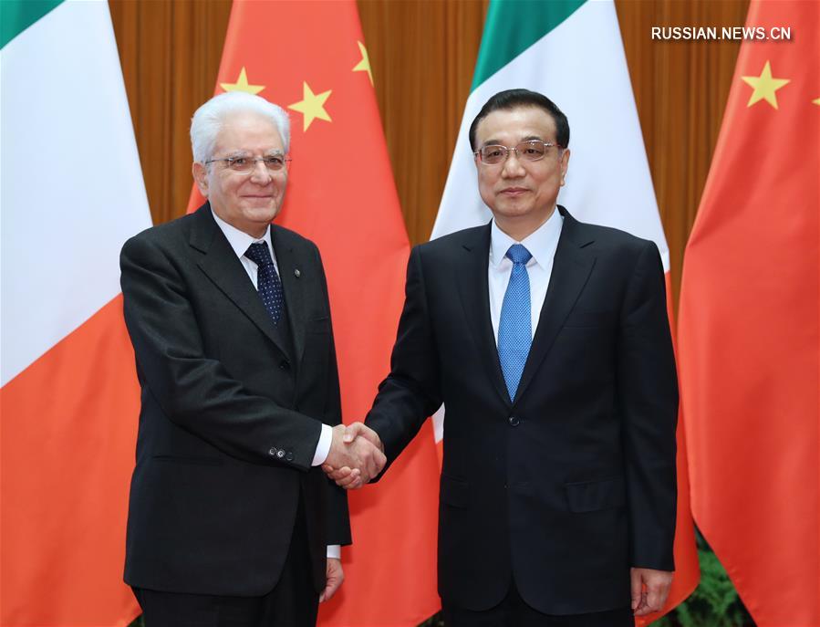 Ли Кэцян встретился с президентом Италии