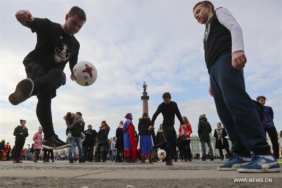 Футбол -- В Петербурге начался отсчет 100 дней до начала Кубка конфедераций