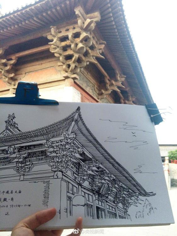 39-летний китаец нарисовал пером сотни древних зданий