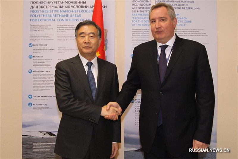 Ван Ян и вице-премьер РФ Д.Рогозин провели встречу сопредседателей китайско-российской комиссии по подготовке регулярных встреч глав правительств